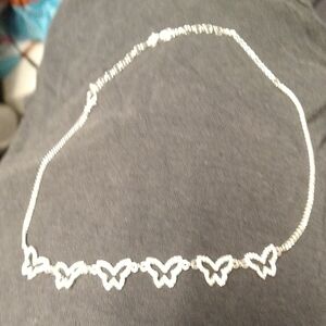 Elegant Silver Butterfly Necklace